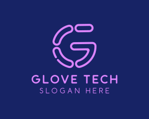 Neon Tech Letter G  logo design