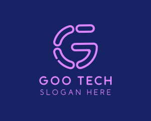 Neon Tech Letter G  logo design