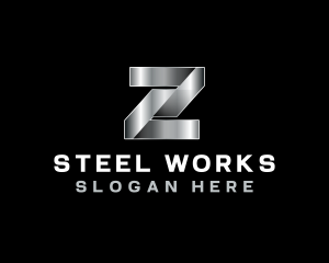 Steel - Industrial Metallic Steel Letter Z logo design