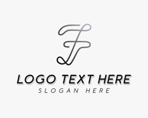 Cursive - Brand Cursive Letter F logo design