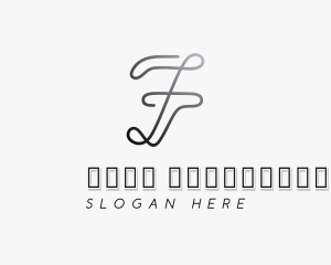 Brand Cursive Letter F Logo