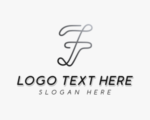 Lettermark - Brand Cursive Letter F logo design
