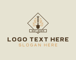 Lawn Care - Landscaping Shovel Plant logo design