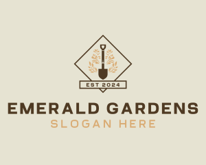 Landscaping Shovel Plant logo design