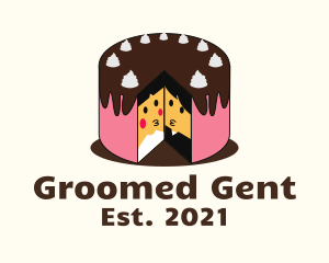 Groom - Wedding Cake Slice logo design