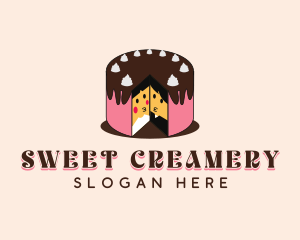 Wedding Cake Dessert logo design