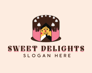 Wedding Cake Dessert logo design