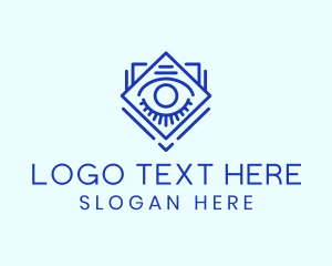 Occult - Blue Diamond Eye logo design