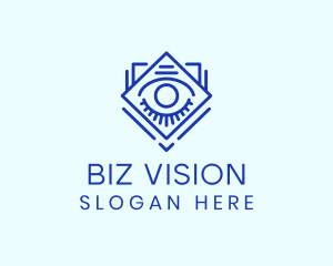 Blue Diamond Eye logo design