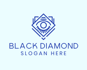 Blue Diamond Eye logo design