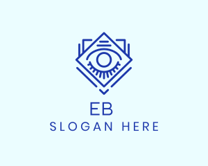 Blue Diamond Eye logo design