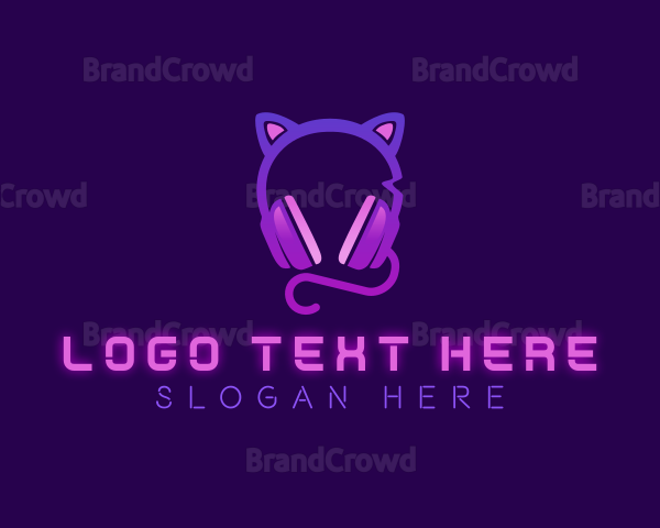 Cat Gaming Headphones Logo