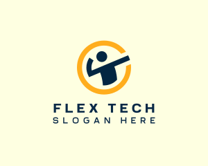 Flex - Human Fitness Workout logo design