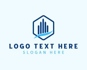 Construction-site - Real Estate Building Tower logo design