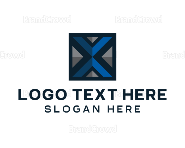 Technology Square Letter X Logo