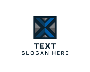 Technology Square Letter X logo design