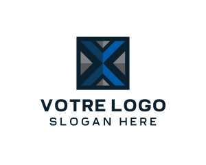Conglomerate - Technology Square Letter X logo design