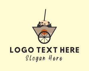 Cake Dessert Food Cart logo design