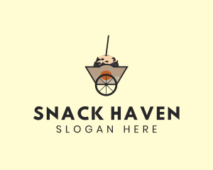 Cake Dessert Food Cart logo design