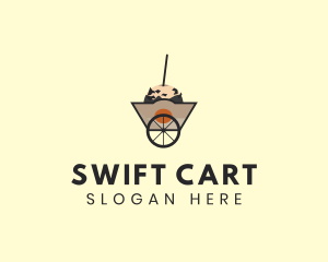 Cake Dessert Food Cart logo design