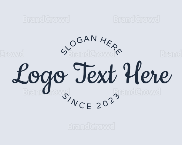 Cursive Type Business Logo