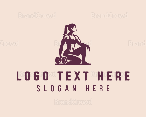 Woman Workout Gym Logo