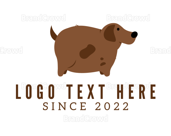 Brown Fat Dog Logo