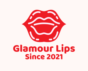 Lipstick - Lip Gloss Cosmetics logo design