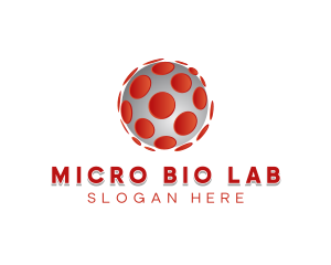 Microbiologist - Virus Germ Sphere logo design