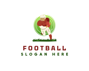 Quarterback Football Player logo design