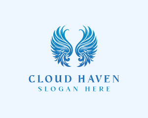 Heaven - Winged Heavenly Angel logo design