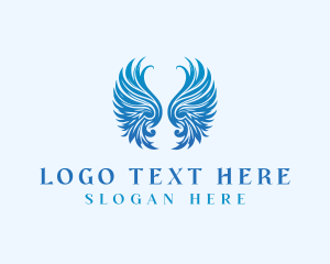Angel - Winged Heavenly Angel logo design