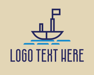 Travel - Minimalist Nautical Sailboat logo design