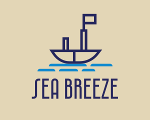 Nautical - Minimalist Nautical Sailboat logo design