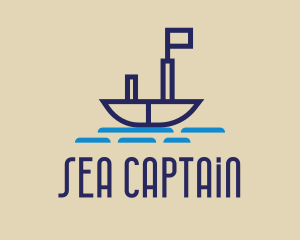 Minimalist Nautical Sailboat  logo design