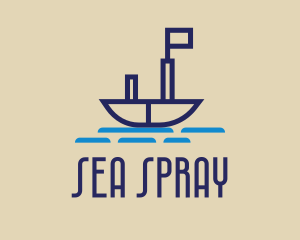 Minimalist Nautical Sailboat  logo design