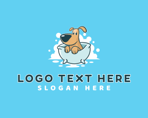 Dog Pet Wash Bath logo design