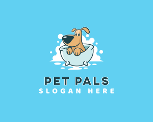 Dog Pet Wash Bath logo design