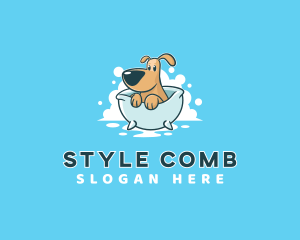 Dog Pet Wash Bath logo design