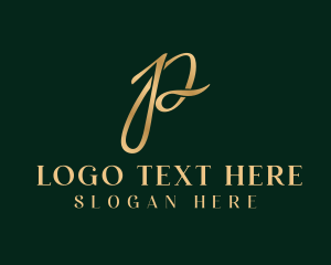 Font - Feminine Luxury Letter P logo design