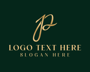 Font - Feminine Luxury Letter P logo design