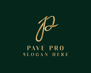 Feminine Luxury Letter P logo design