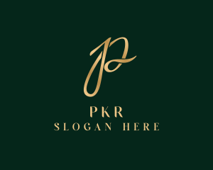 Feminine Luxury Letter P logo design