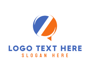orange blue logo design