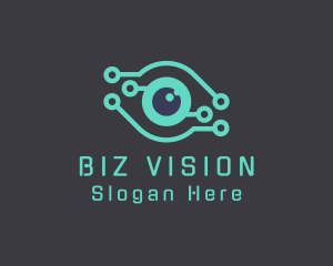 Surveillance Eye Circuit logo design