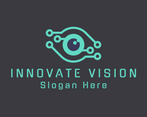 Surveillance Eye Circuit logo design