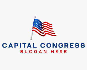 Congress - Patriotic USA Flag logo design