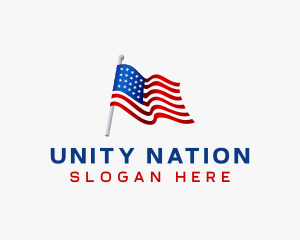 Patriotic USA Flag logo design