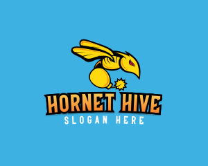 Hornet - Sting Bee Bomb logo design