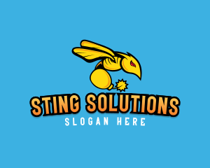 Sting Bee Bomb logo design